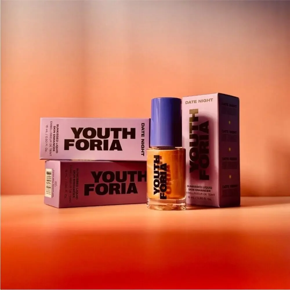 3 NEW YOUTH FORIA Date Night Liquid Bronzy Skin Care $118 Bronzer Highlighter